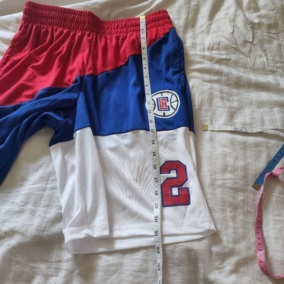 LA Clippers Kawhi Leonard Tricolor basketball shorts size small NWT - Picture 5 of 6